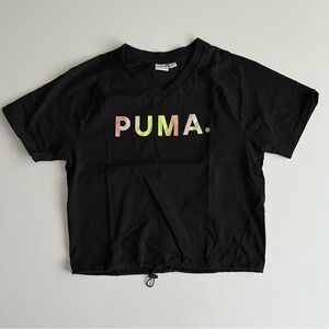 Puma cropped tee, black, xs